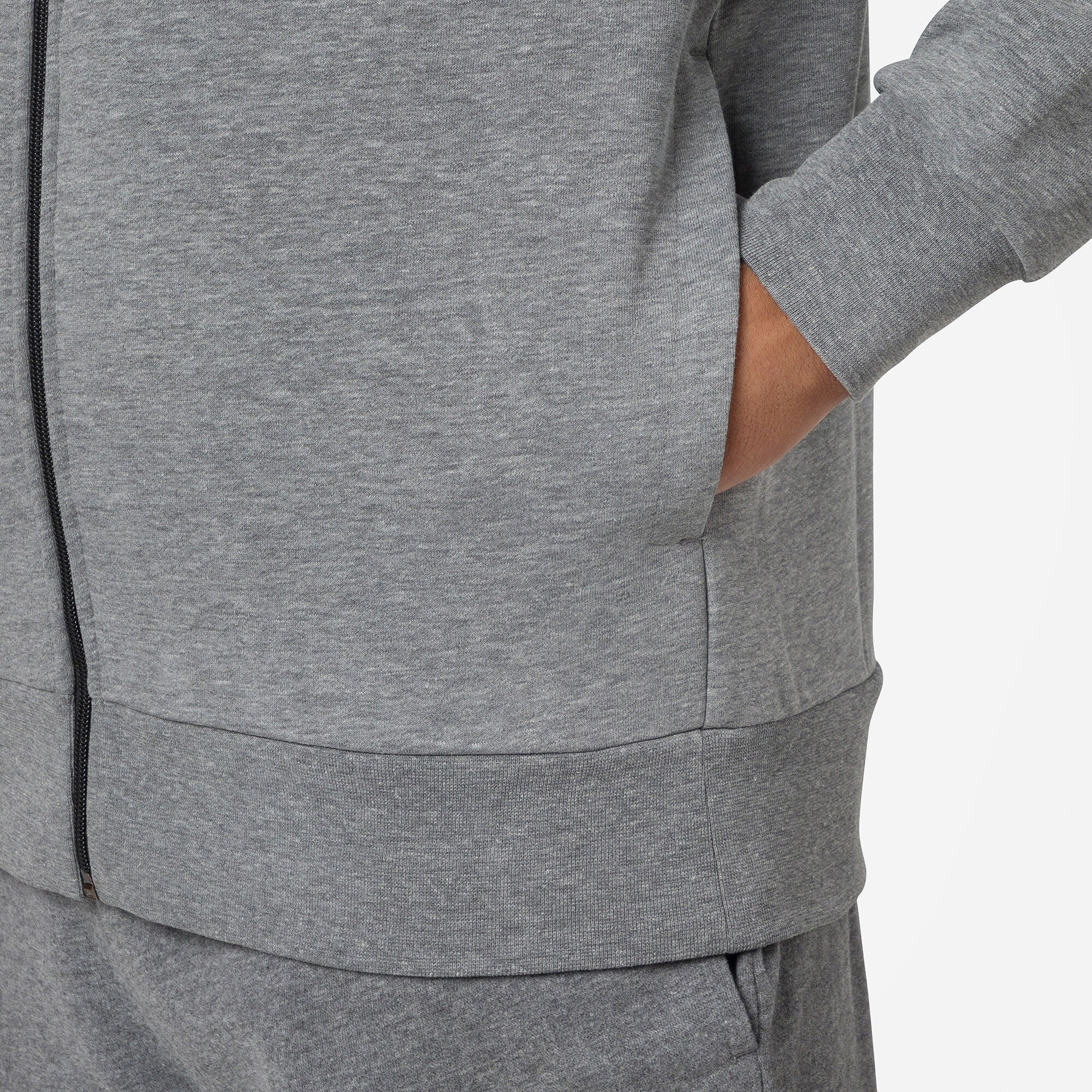 Sweat en coton zippé Logo Homme