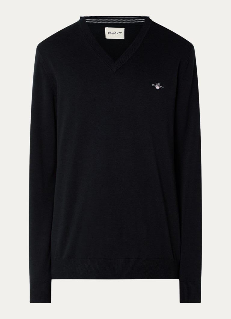 Maglione Gant a maglia fine con logo ricamato
