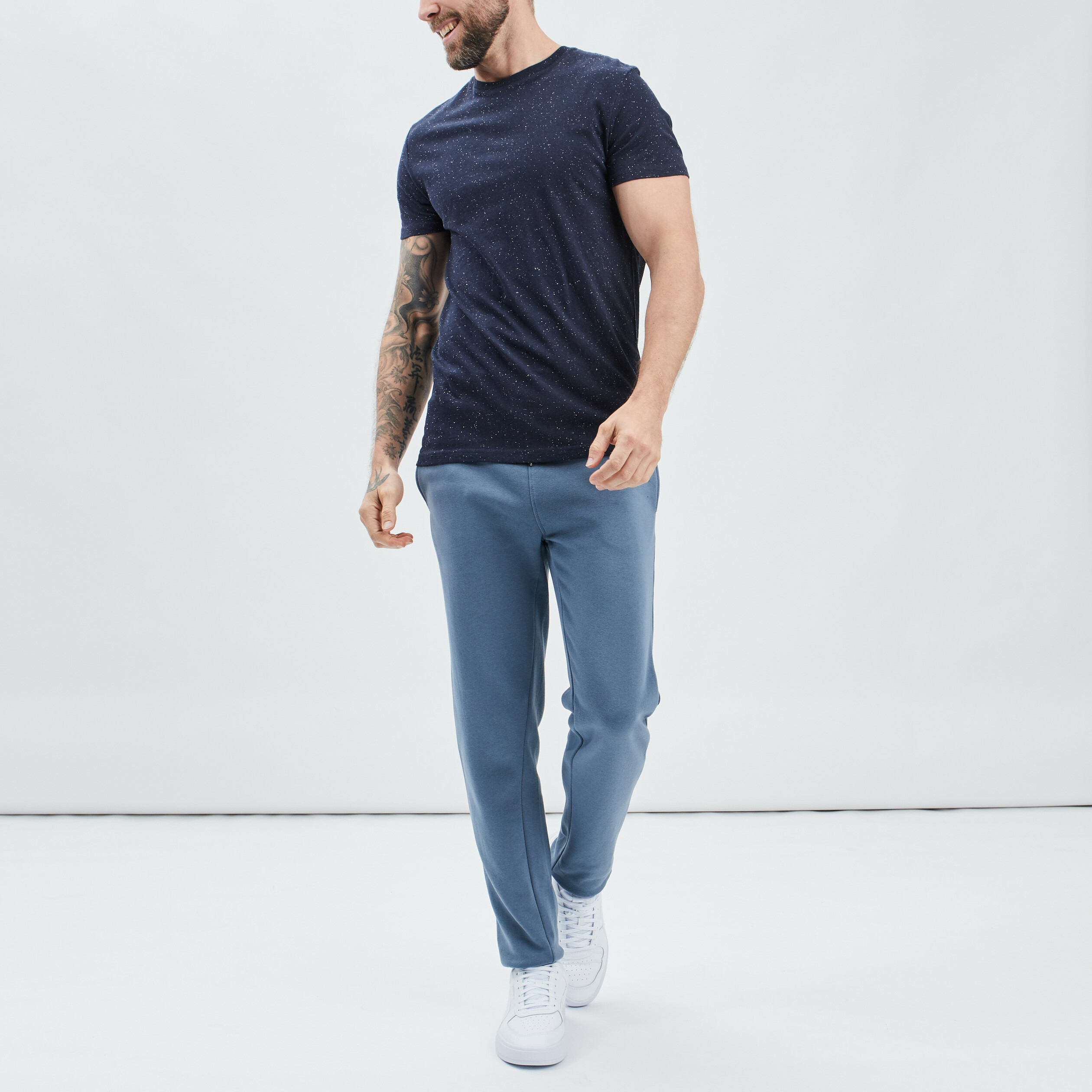 T-shirt manches courtes bleu marine homme | La Halle