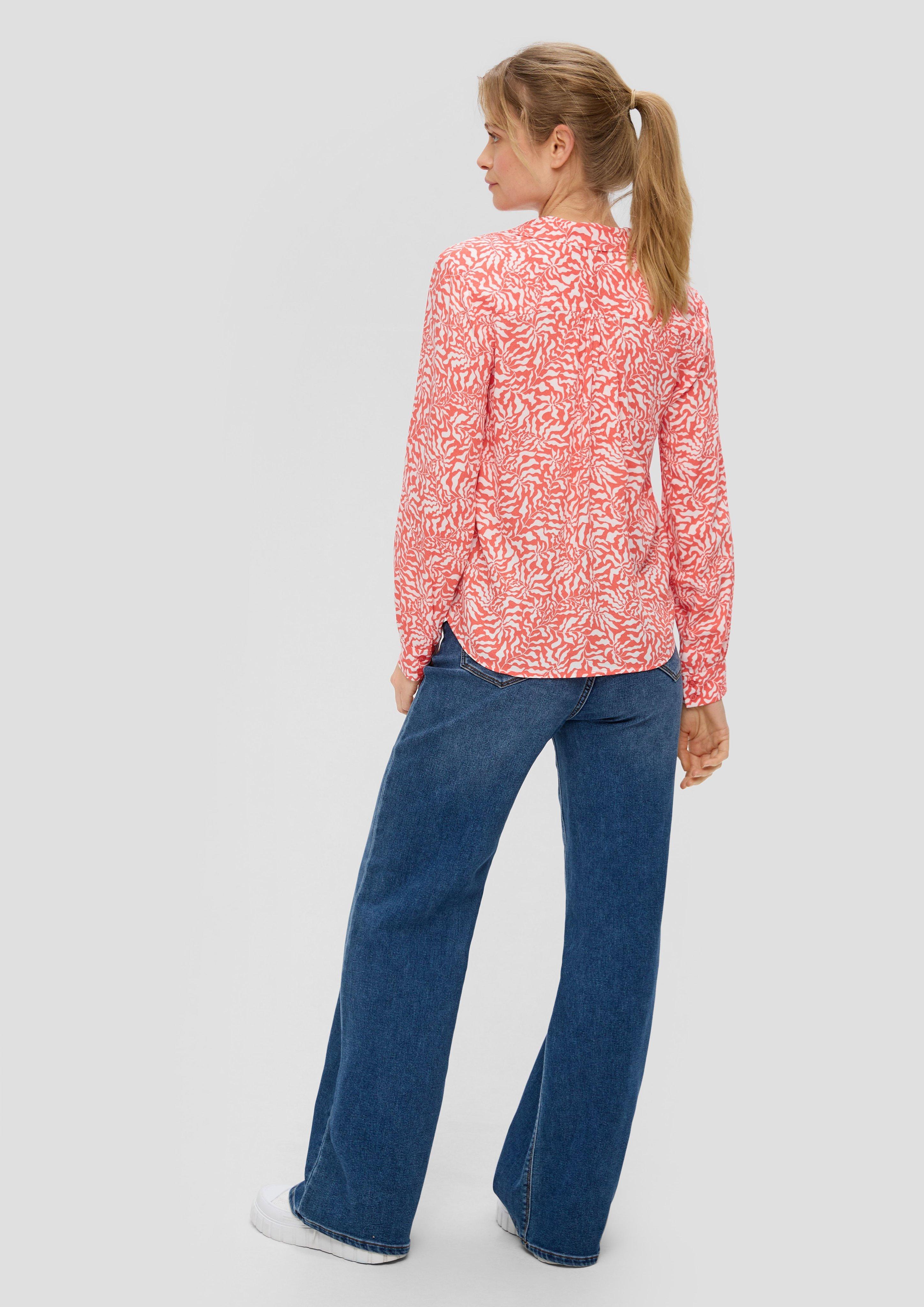 Viskosebluse mit V-Ausschnitt  2145123-25B1