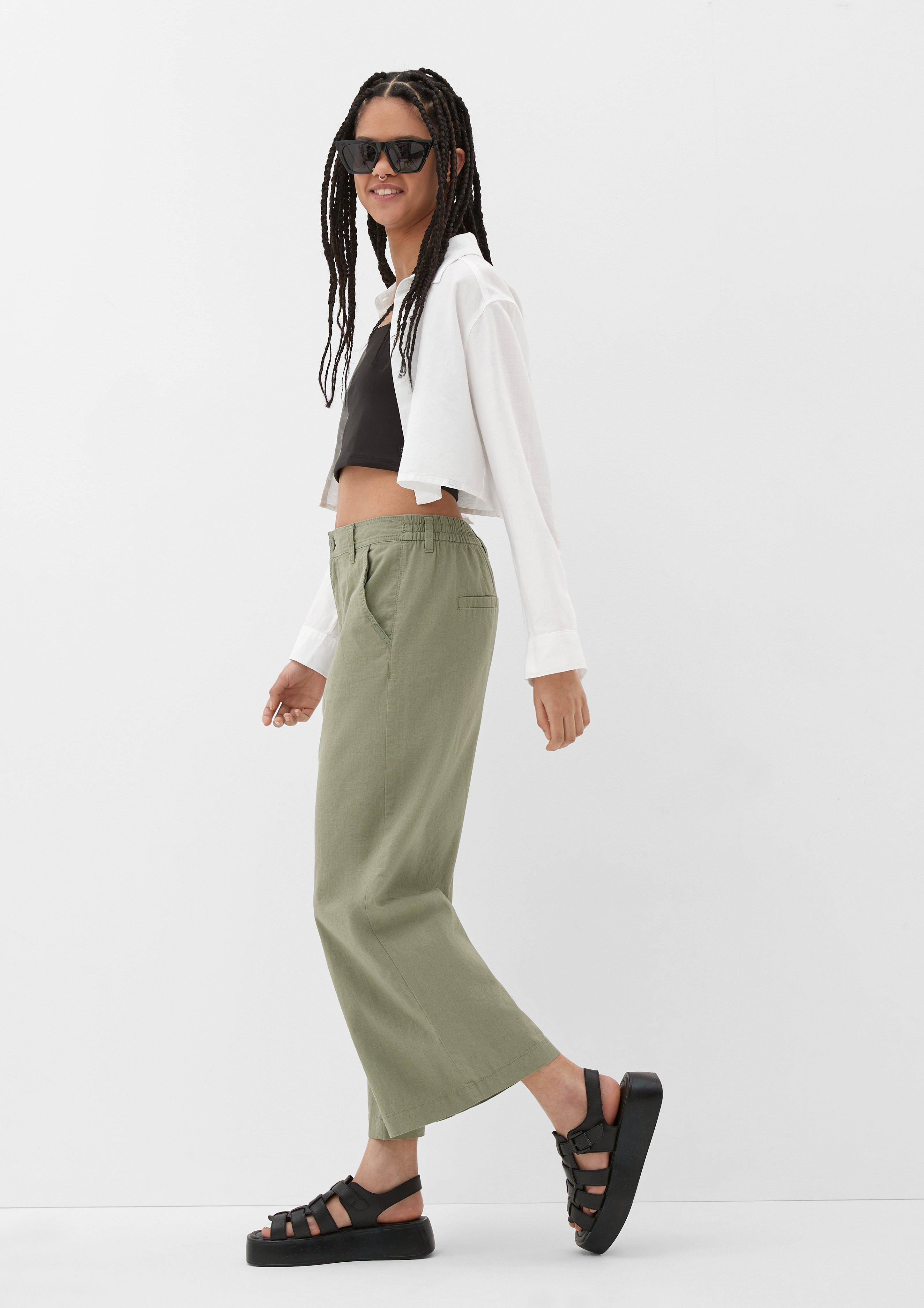 Regular: Culotte aus Leinenmix  2127625-7807