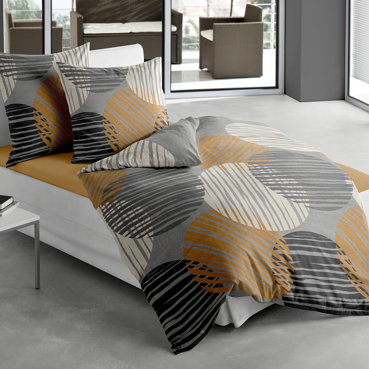 Traumschlaf Mako-Satin Bettwäsche Kreise