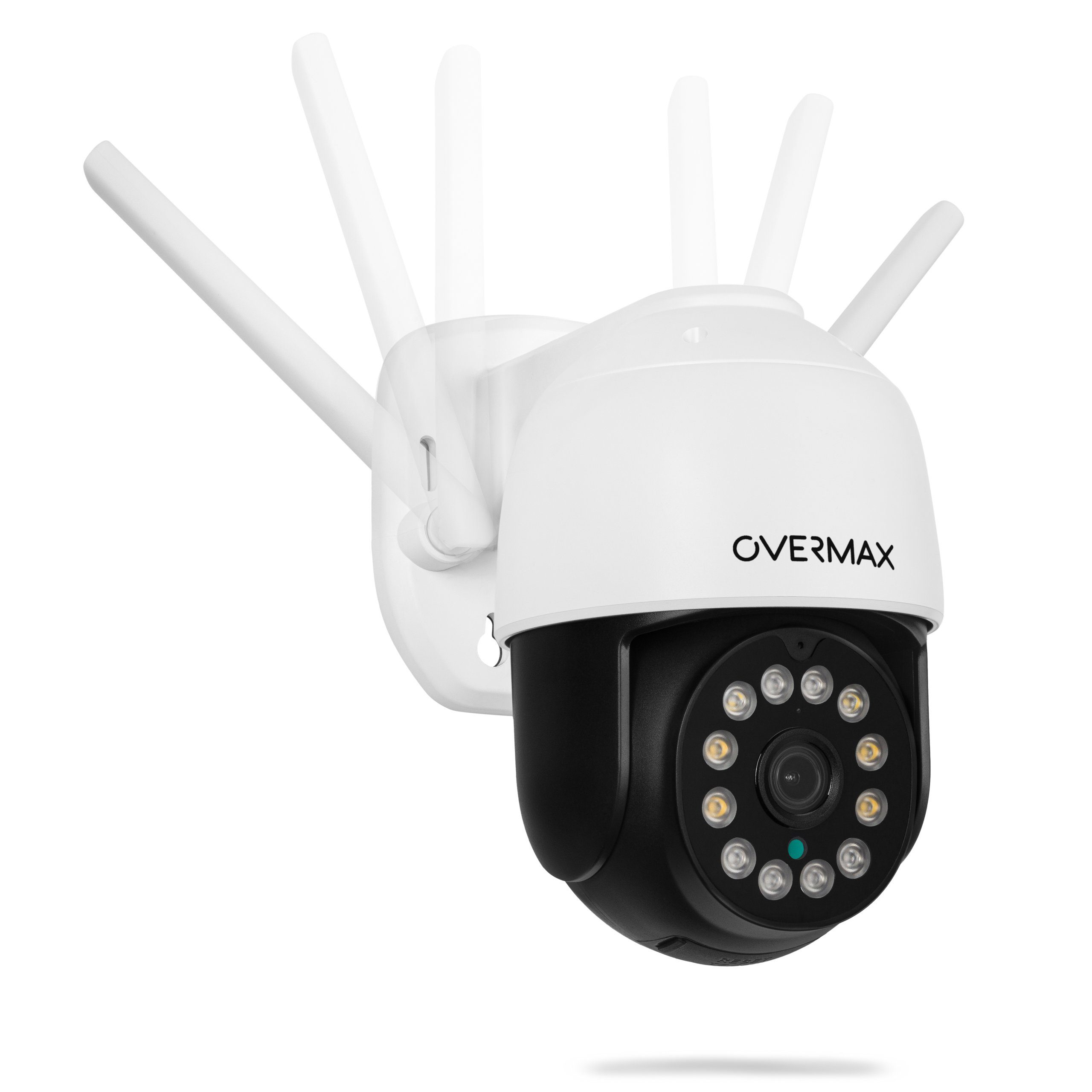 Overmax CAMSPOT 4.95 Überwachungskamera (Aussenbereich, Innenbereich, Set, Smart Wi-Fi PTZ-Kamera, Netzkabel mit Adapter, Montagesatz, 2560 x 1440 QHD/2.5K Video, Beste Multifunktionskamera)