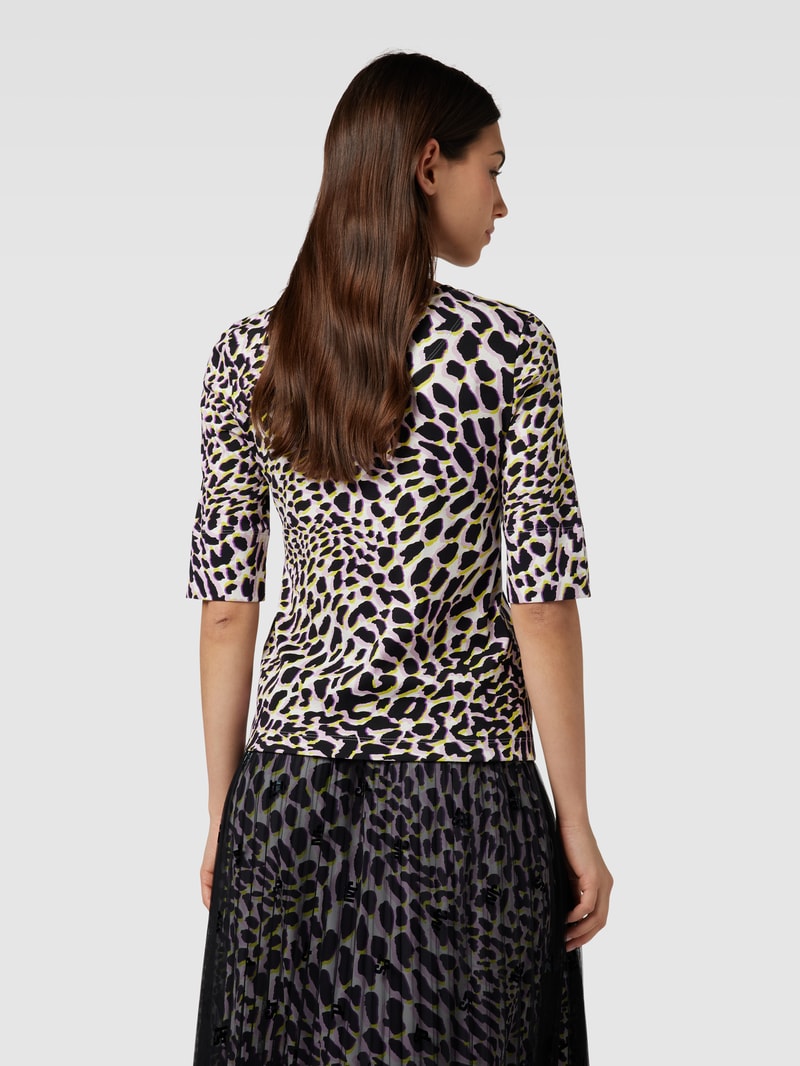 T-Shirt mit Animal-Print in flieder