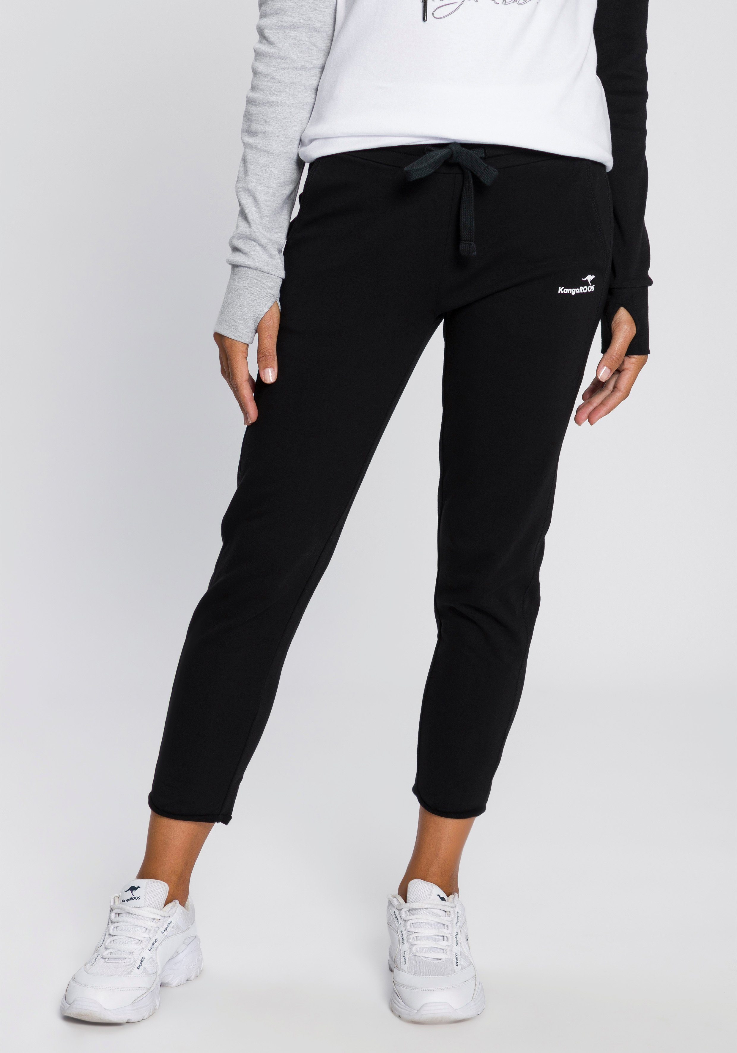 KangaROOS Jogginghose in 7/8-Länge mit Logo-Druck