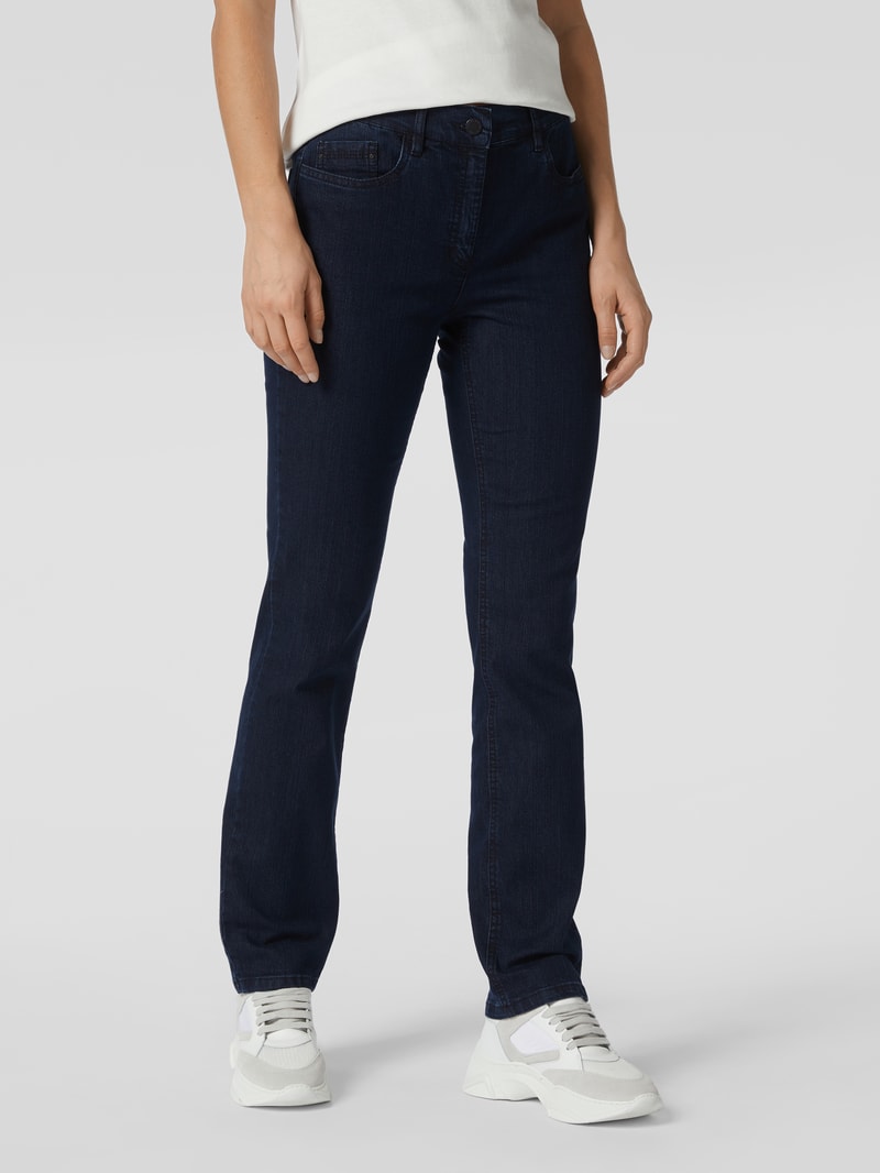 Rinsed Washed Comfort S Fit Jeans Modell CARLA in dunkelblau