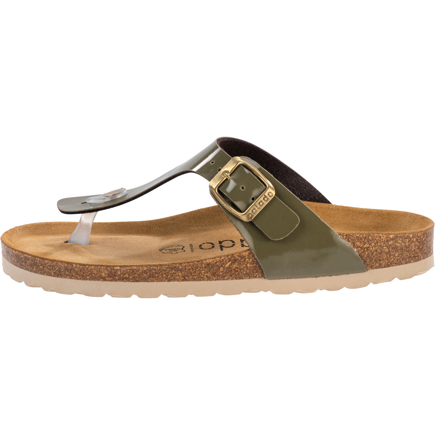 Palado Kos Lack, Zehentrenner, Damen, Khaki