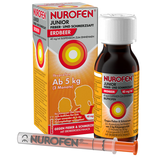 NUROFEN Junior Fieber-u.Schmerzsaft Erdbe.40 mg/ml  100 ml