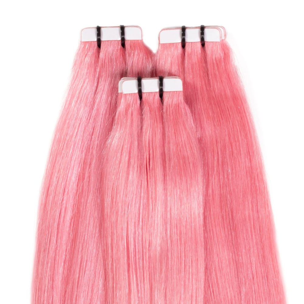 hair2heart Extensions adhésives Premium cheveux naturels #Pastel Rosa extensions