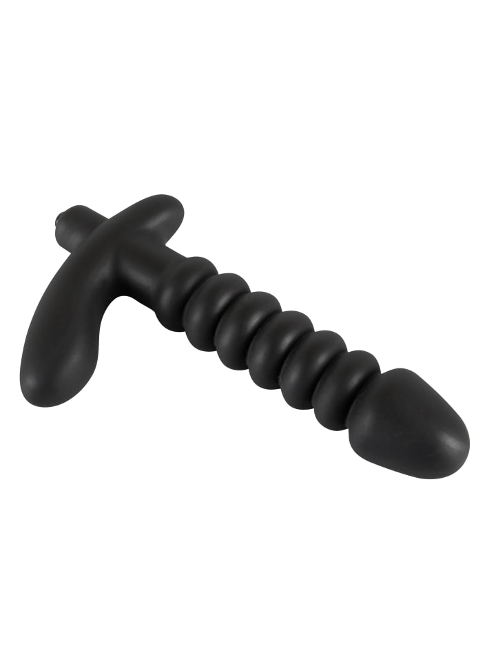 Black Velvets vibrierender Analplug Vibrating plug medium in schwarz günstig kaufen 17 cm