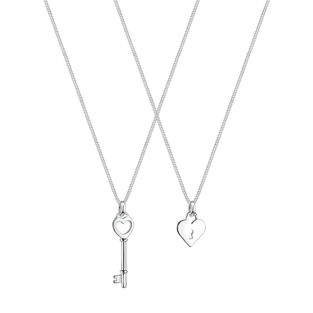 Elli Elli Collier Partnerketten Schlüssel Herz 925 Sterling Silber collier