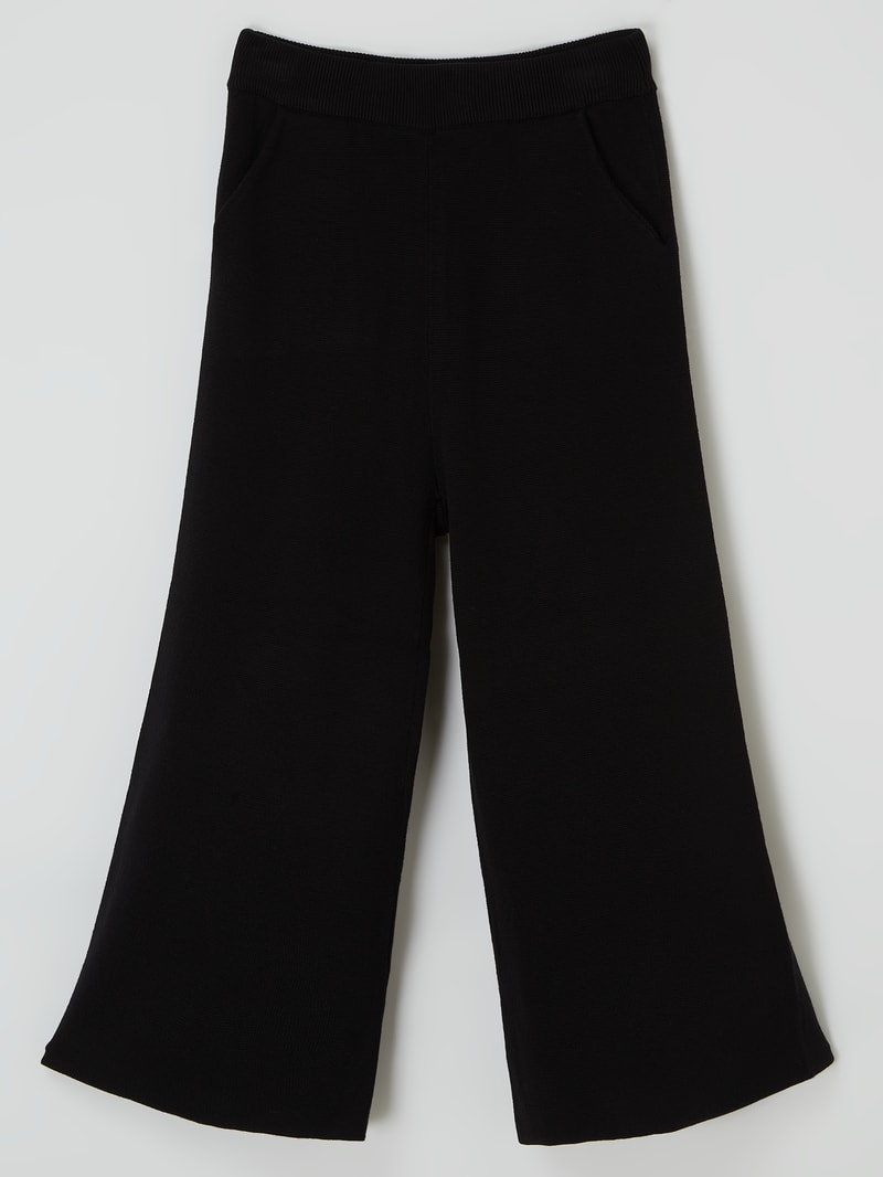 Culotte mit Eingrifftaschen in schwarz