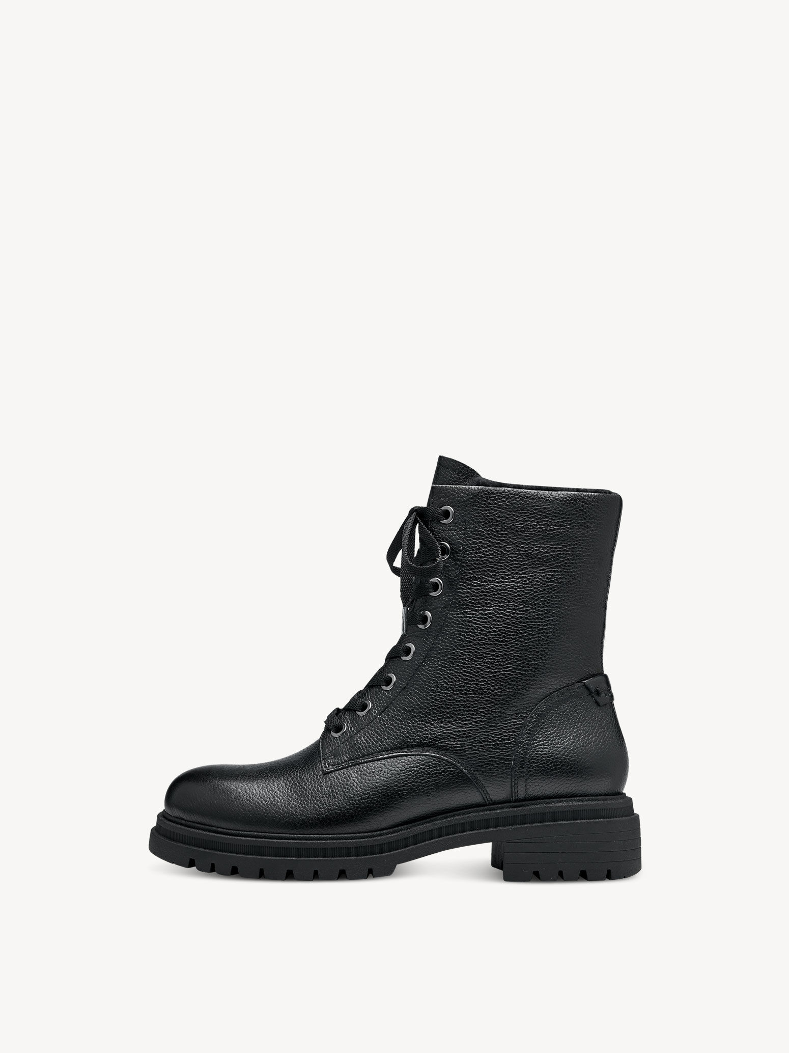 Bottine en cuir - noir doublure chaude
