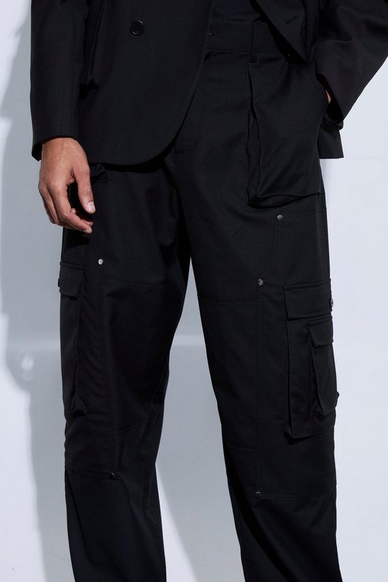 Lockere Hose mit Cargo-Taschen