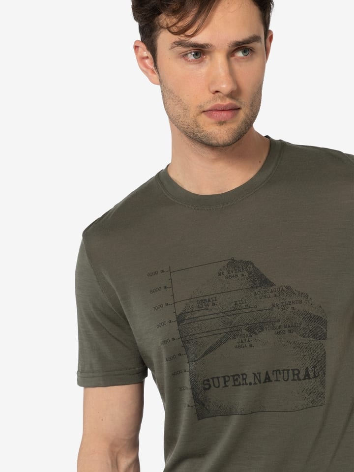 super.natural Merino T-Shirt 7 PEAKS TEE in braun günstig kaufen
