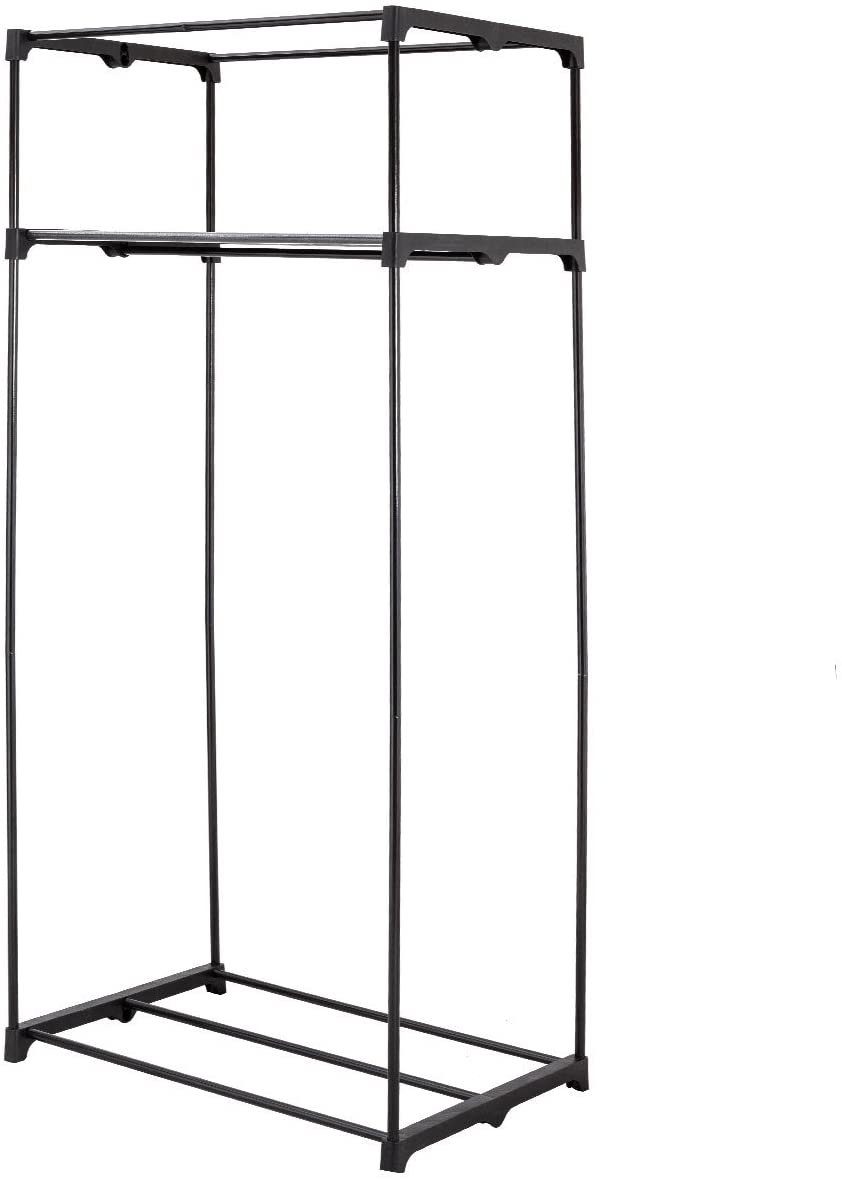 COSTWAY Stoffschrank Keiderschrank mit Kleiderstange, 172x74x50cm