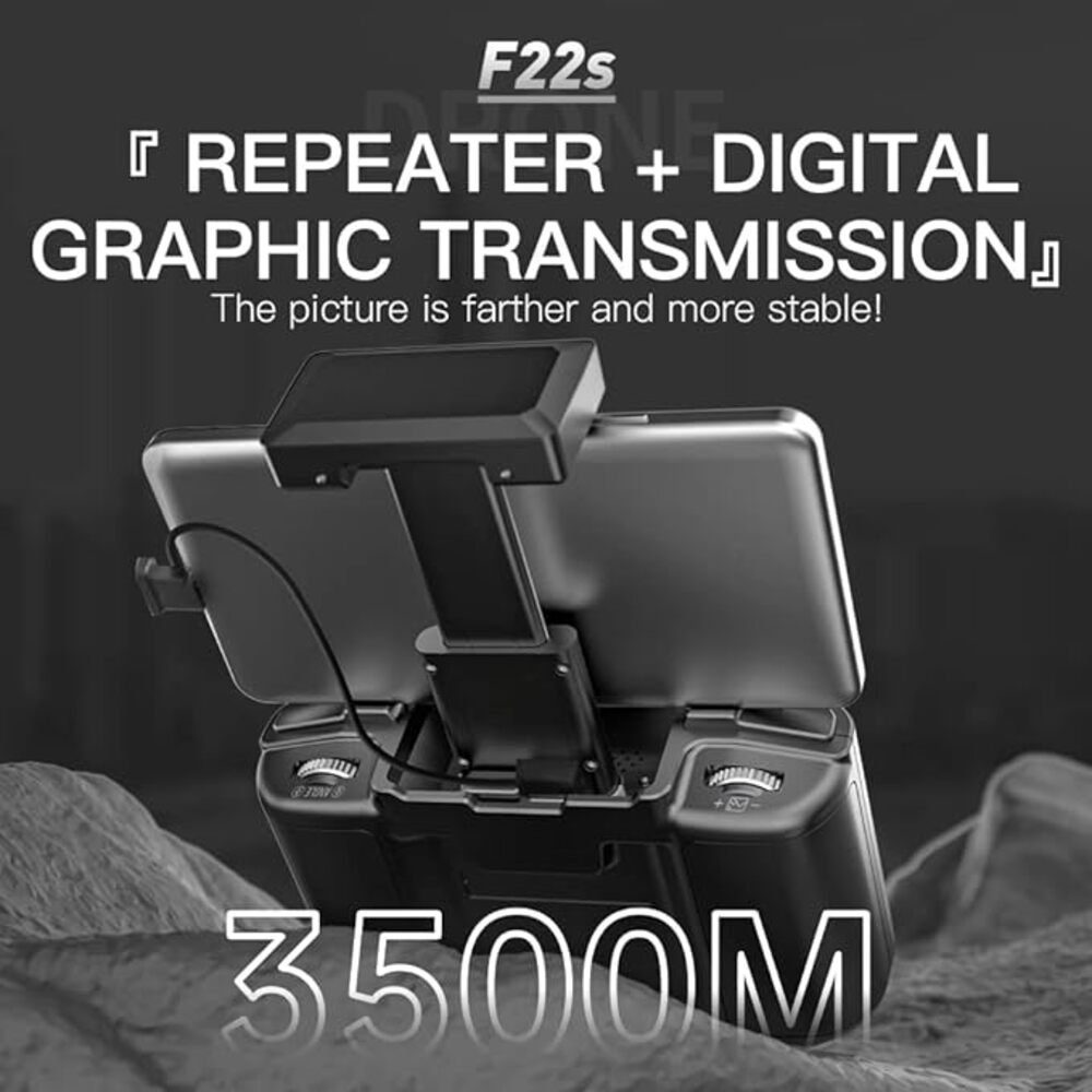 Teeggi SJRC F22S, Laser Hindernis Vermeidung, 3,5 km Flugdistanz Drohne (3840*2160P 30fps, mit Kamera EIS 2-Achsen Gimbal, 35 Minuten Flugzeit, GPS Intelligente)