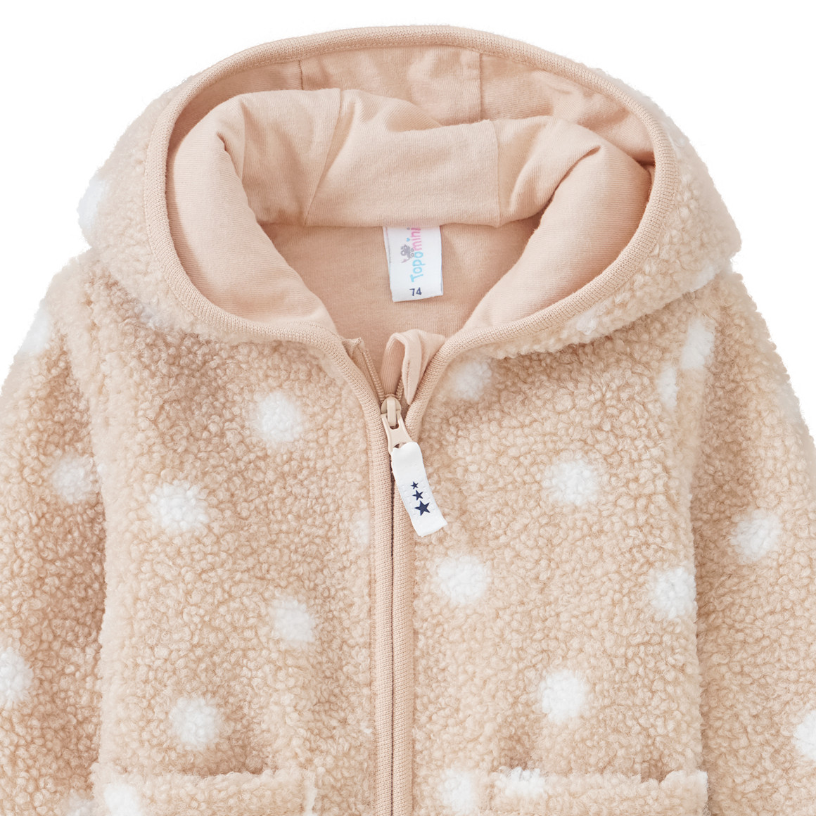 Baby Kuscheljacke aus Teddyplüsch