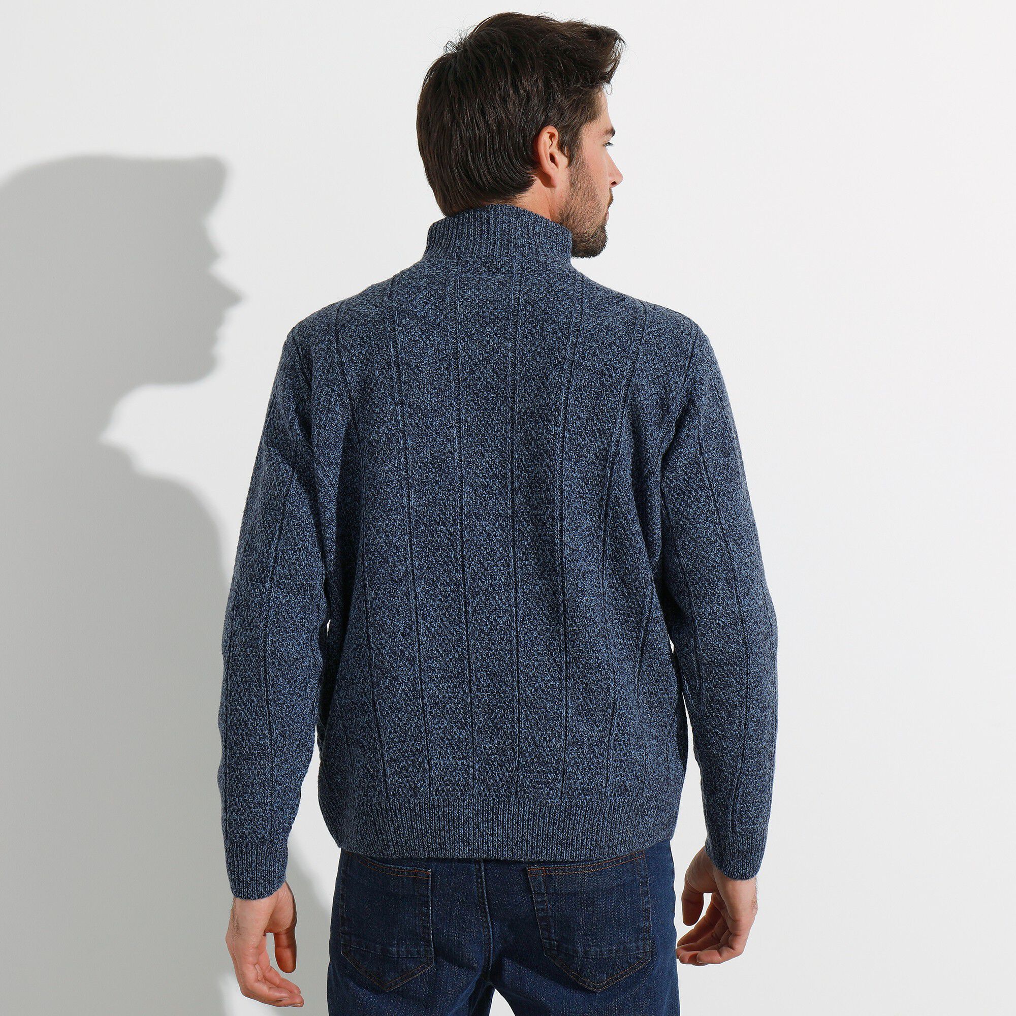 Pull col camionneur maille irlandaise