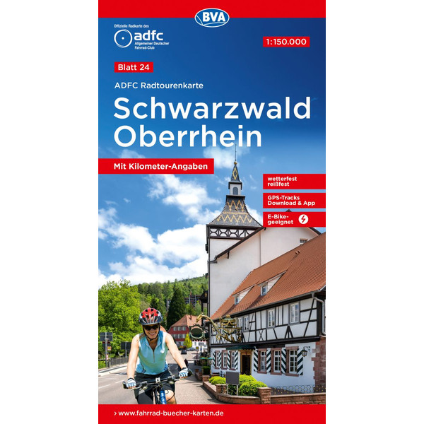 ADFC-RADTOURENKARTE 24 SCHWARZWALD OBERRHEIN 1:150.000 - Fahrradkarte