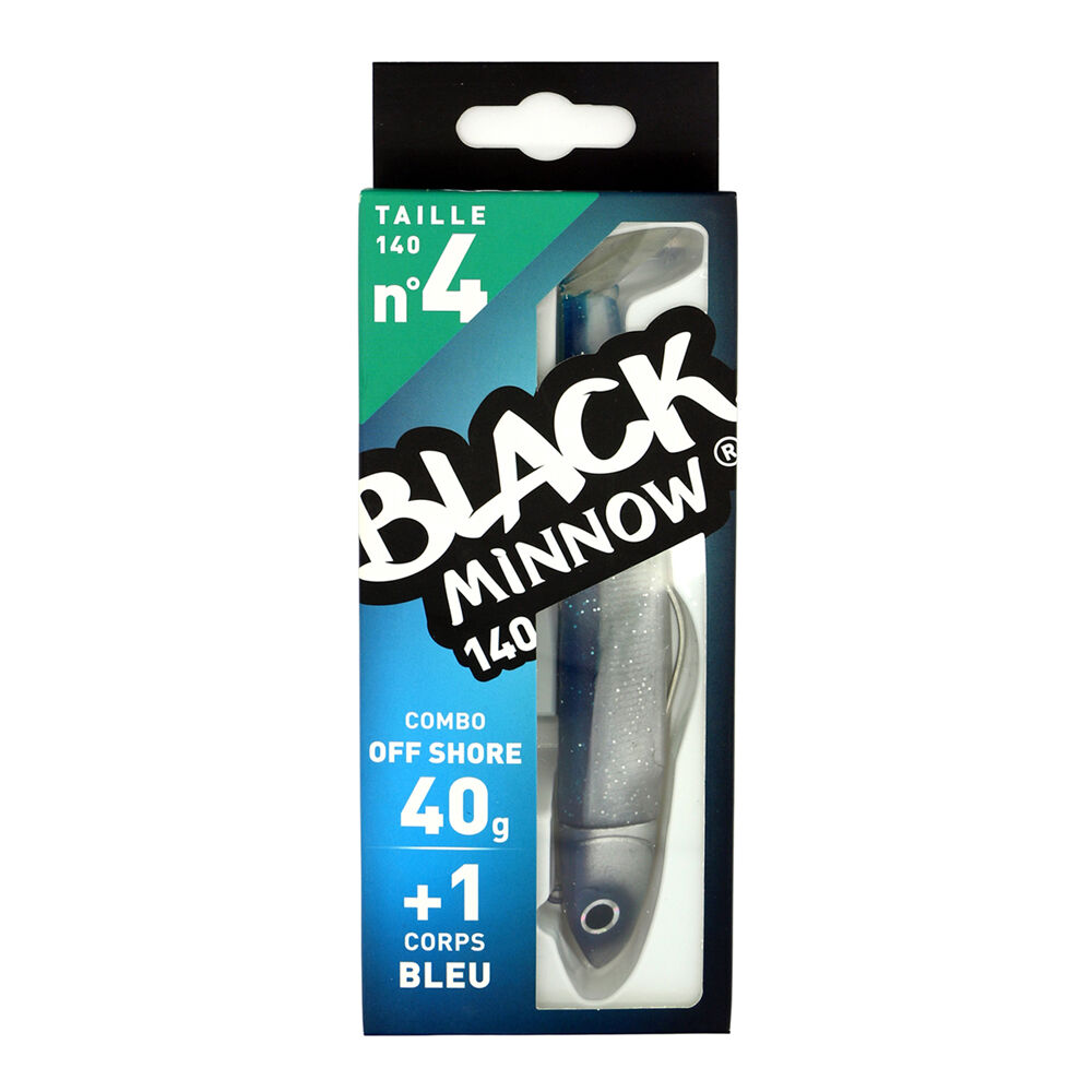 Leurre Souple Shad Fiiish Combo Black Minnow 140 Off Shore 14cm, 40g