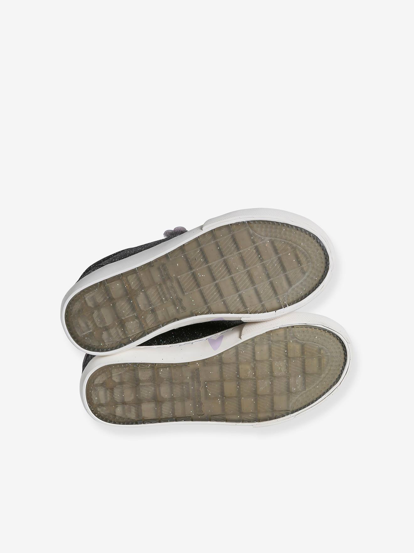 Vertbaudet Mädchen Klett-Sneakers mit Anziehtrick - schwarz
