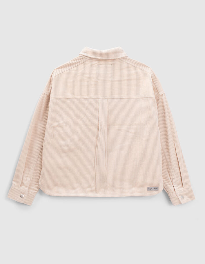Veste beige velours côtelé fille