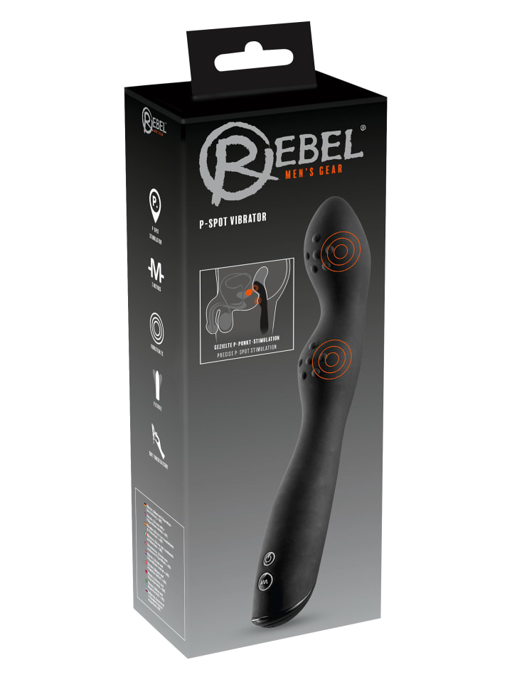 Rebel Analvibrator P-Spot Vibrator in schwarz günstig kaufen 23,5