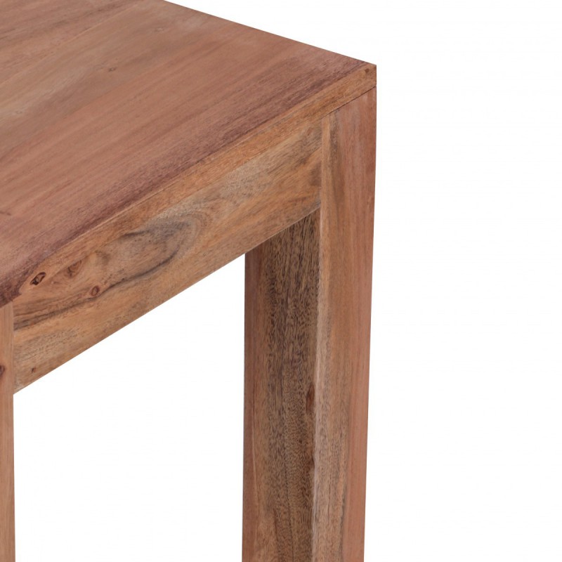 Wohnling Akazie Couchtisch Massiv 45 x 45 cm Massivholz