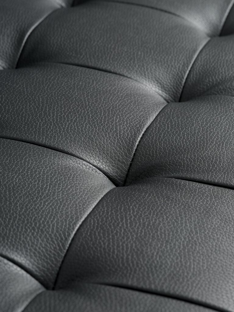 FALSLEV Sofa z szezlongiem FALSLEV czarna imitacja skóry