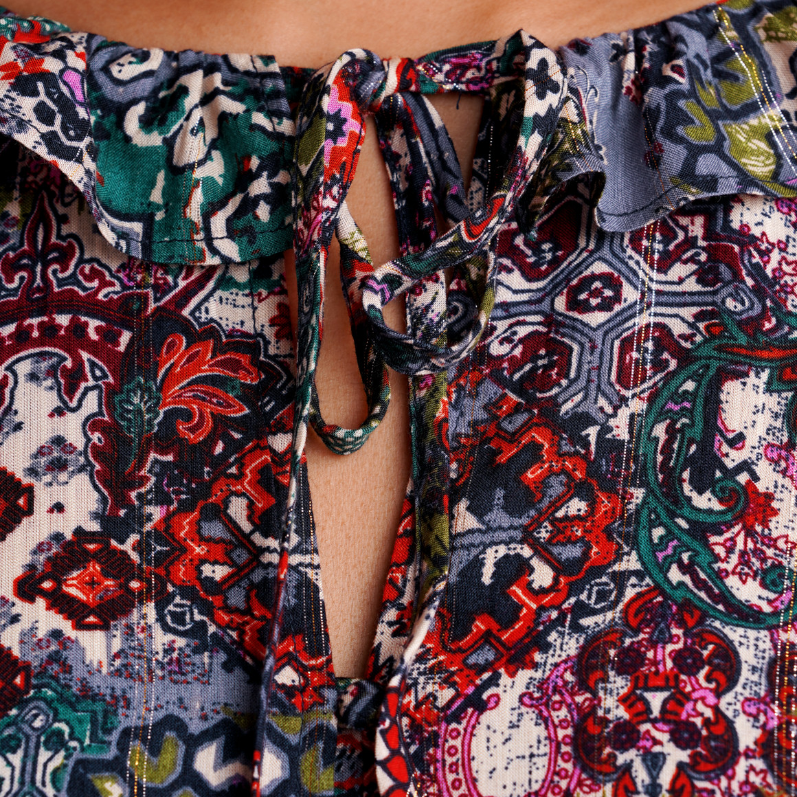 Damen Kleid mit buntem Allover-Print