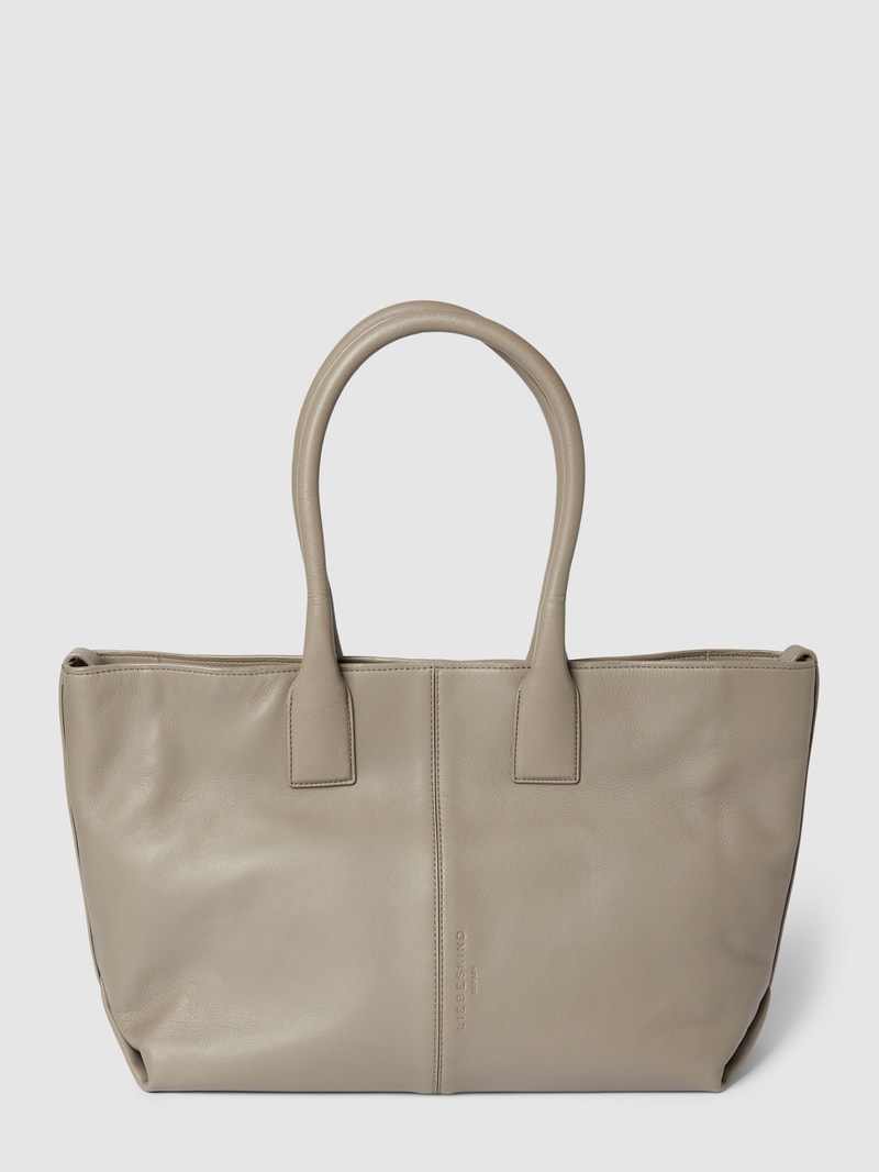Shopper mit Label-Details Modell 'Chelsea' in taupe