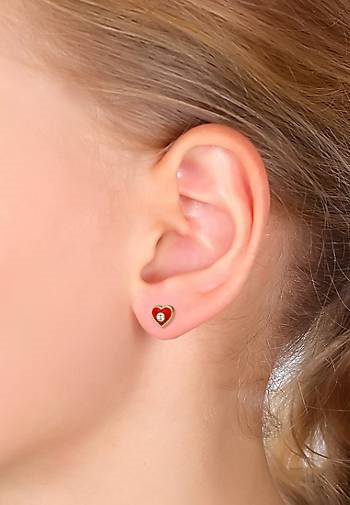 Elli Ohrringe Kind Herz Kristalle 925 Sterling Silber