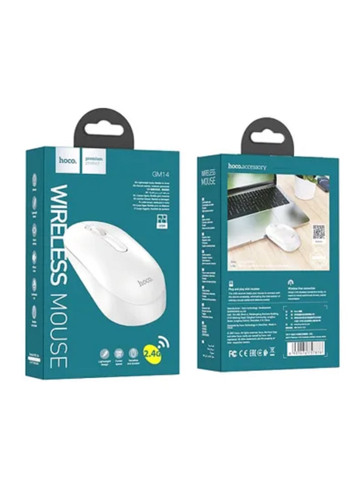 HOCO HOCO Funkmaus / Computermaus Platinium 2.4G GM14 weiß in Weiß günstig kaufen onesize