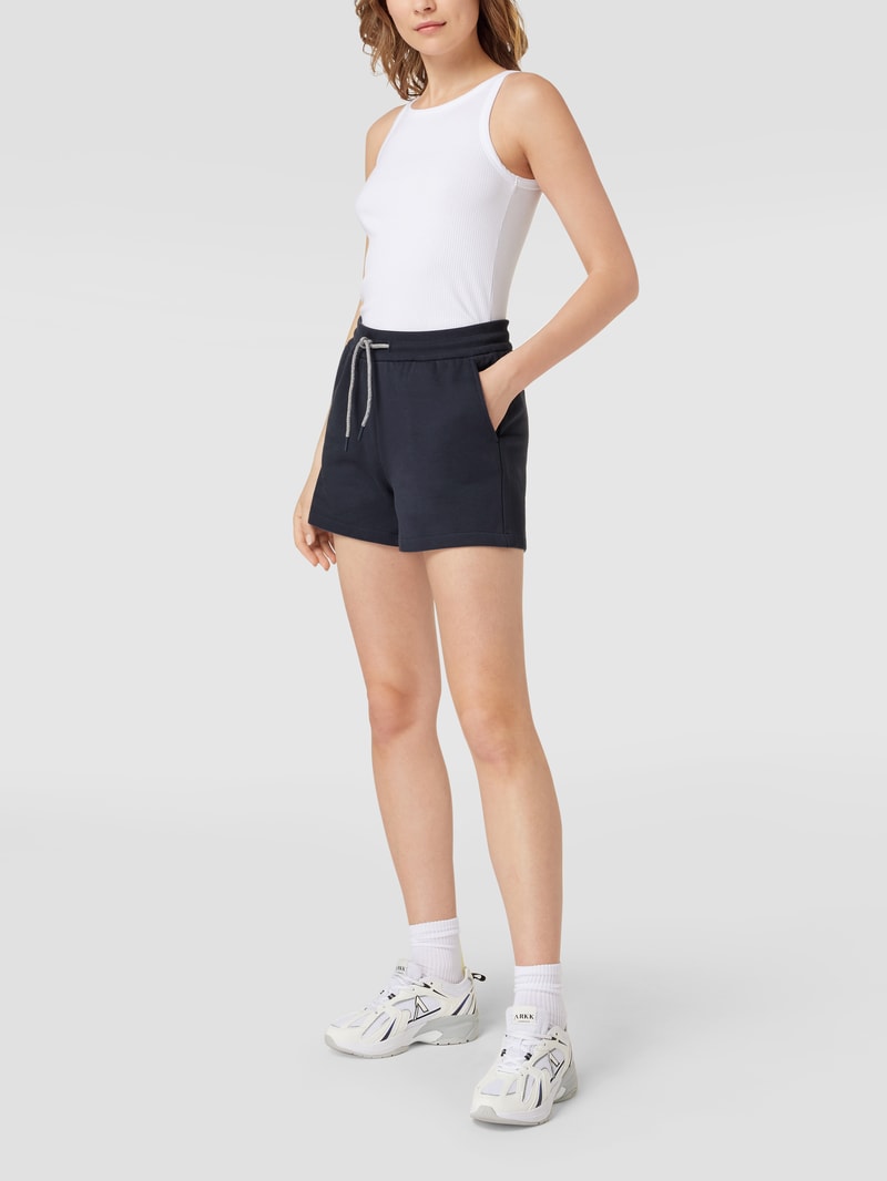 Sweatshorts aus Baumwolle in dunkelblau