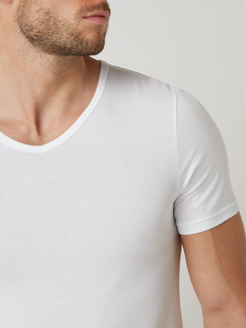 T-Shirt aus Baumwolle im 2er-Pack in weiß