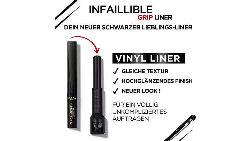 L'ORÉAL PARIS Liquid Liner Infaillible Grip 24h Vinyl 00 - Black