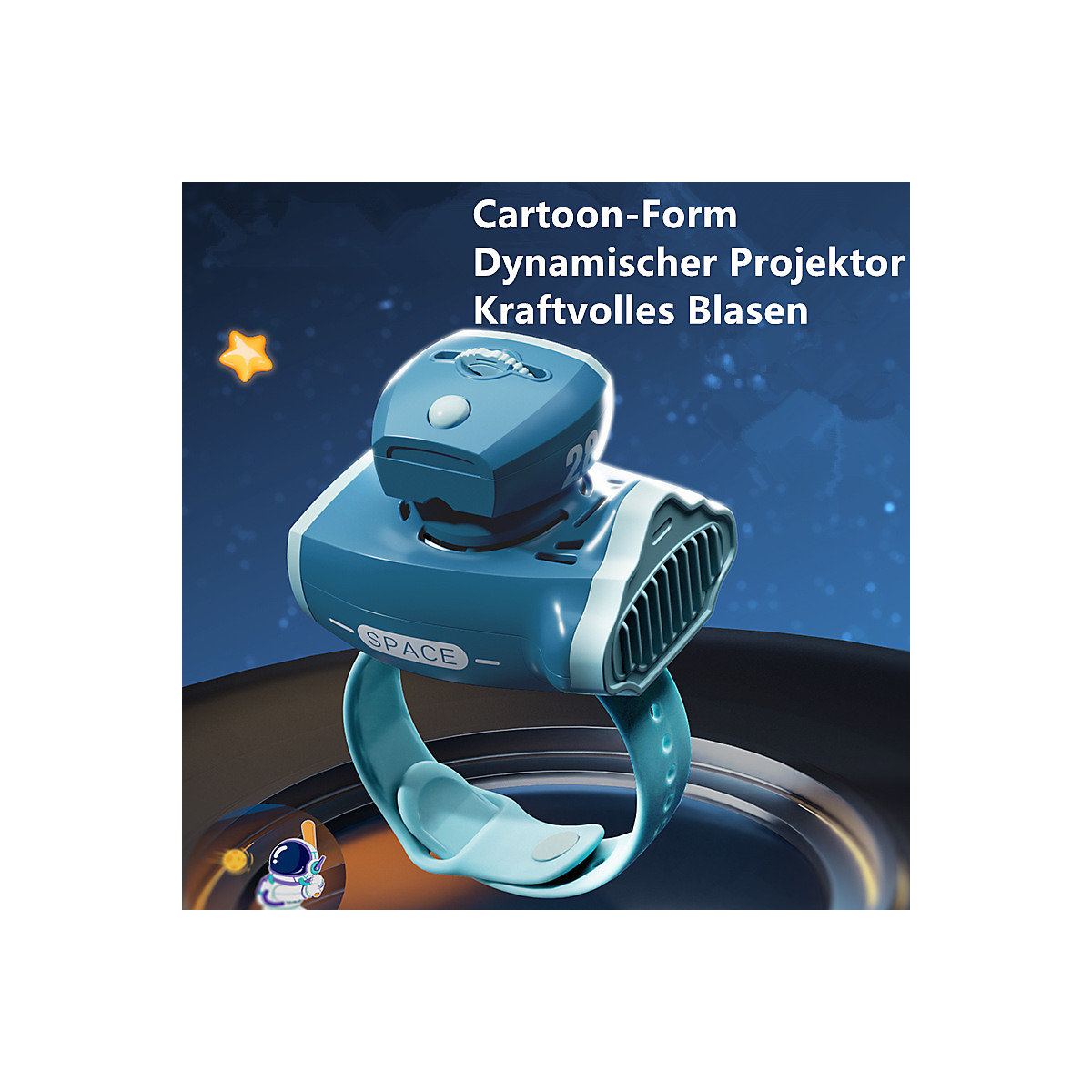 Mini-Projektor Kinderuhr Cartoon Multifunktions-Kinderuhr