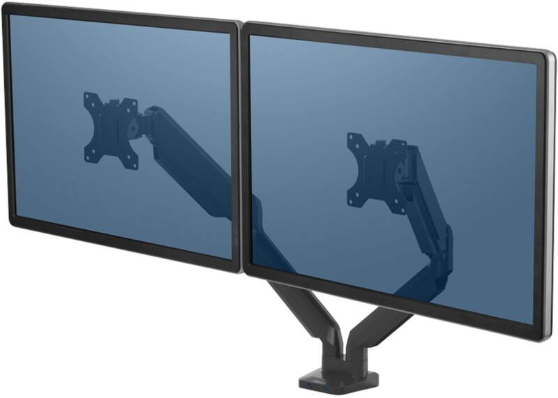 Fellowes Doppel Monitorarm Platinum Serie Dual Höhenverstellbar 27 