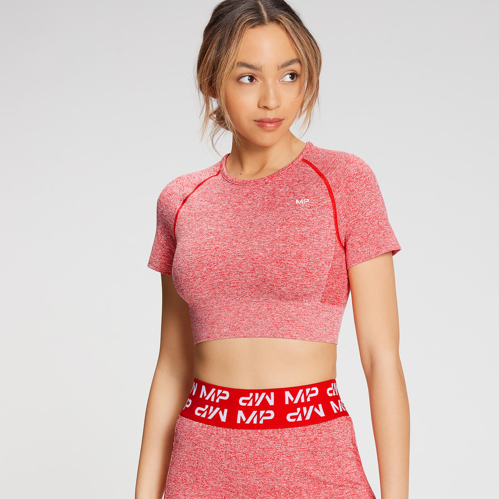 T-shirt court à manches courtes MP Curve pour femmes – Rouge danger