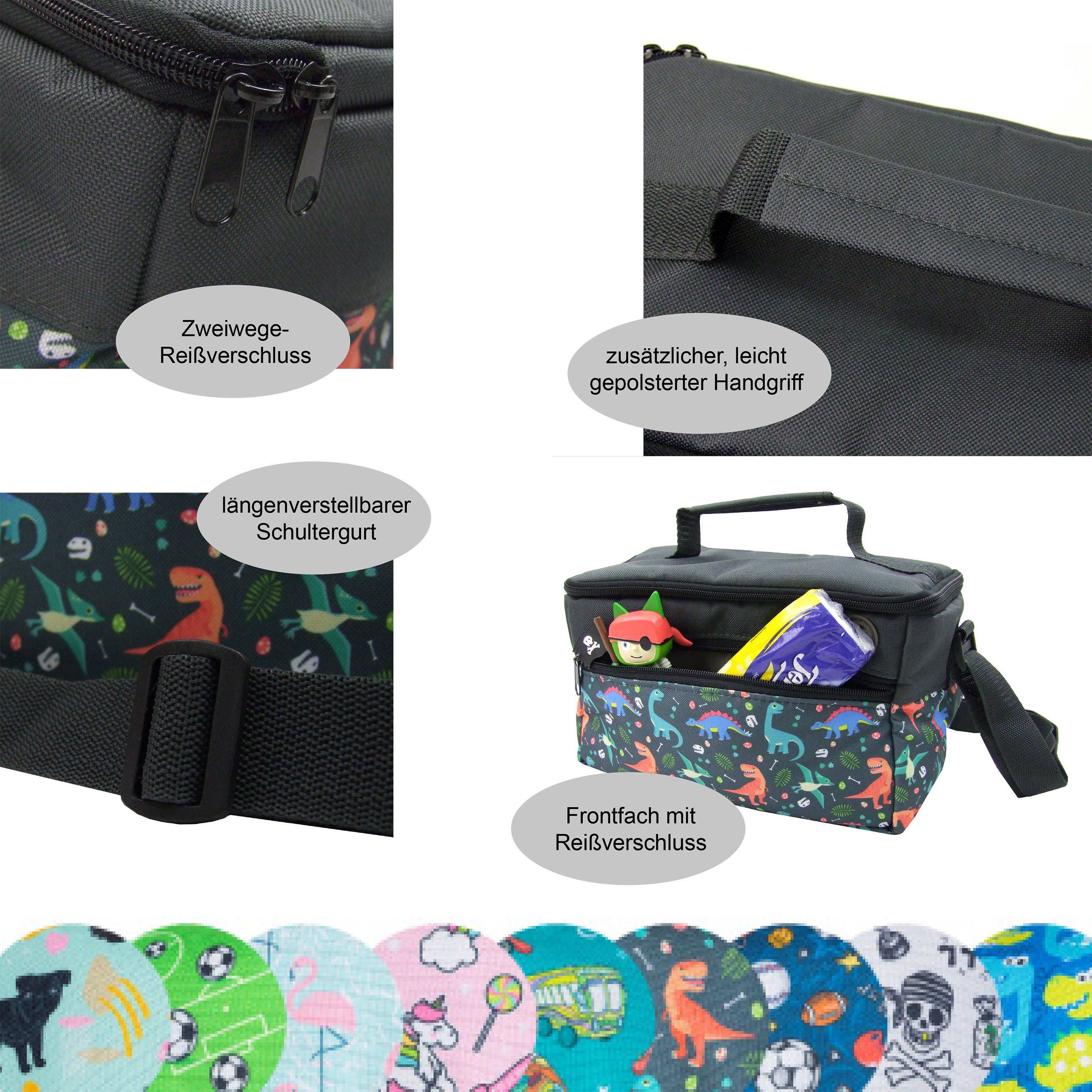 BambiniWelt by Rafael K. Aufbewahrungstasche Tasche für Toniebox Tigerbox für Musikbox Hörwürfel Innenfächer, innere Fächer dank Klettband frei verstellbar