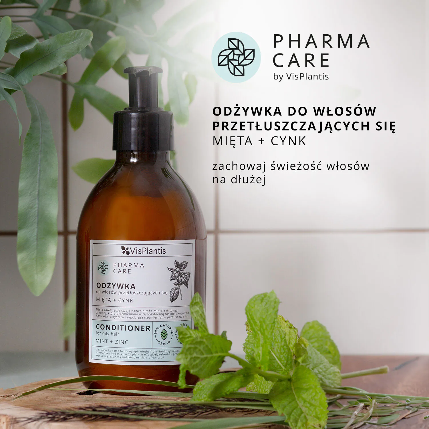 Vis Plantis Pharma Care regenerator s mirisom mente i cinka za masnu kosu
