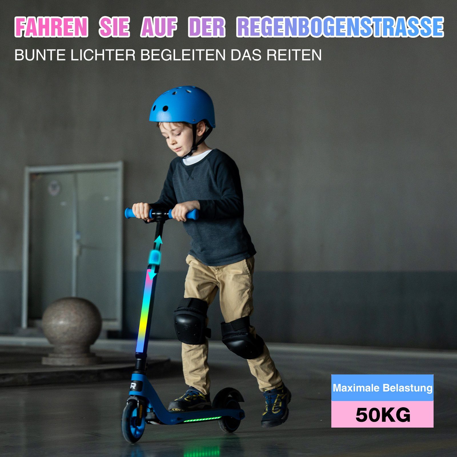 RCB Miniscooter tolles Weihnachtsgeschenk für Kinder von 4-8, 5,5 Zoll Elektroroller, 80,00 W, 8,00 km/h
