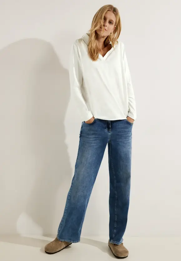 CECIL Splitneckbluse mit Kragen
