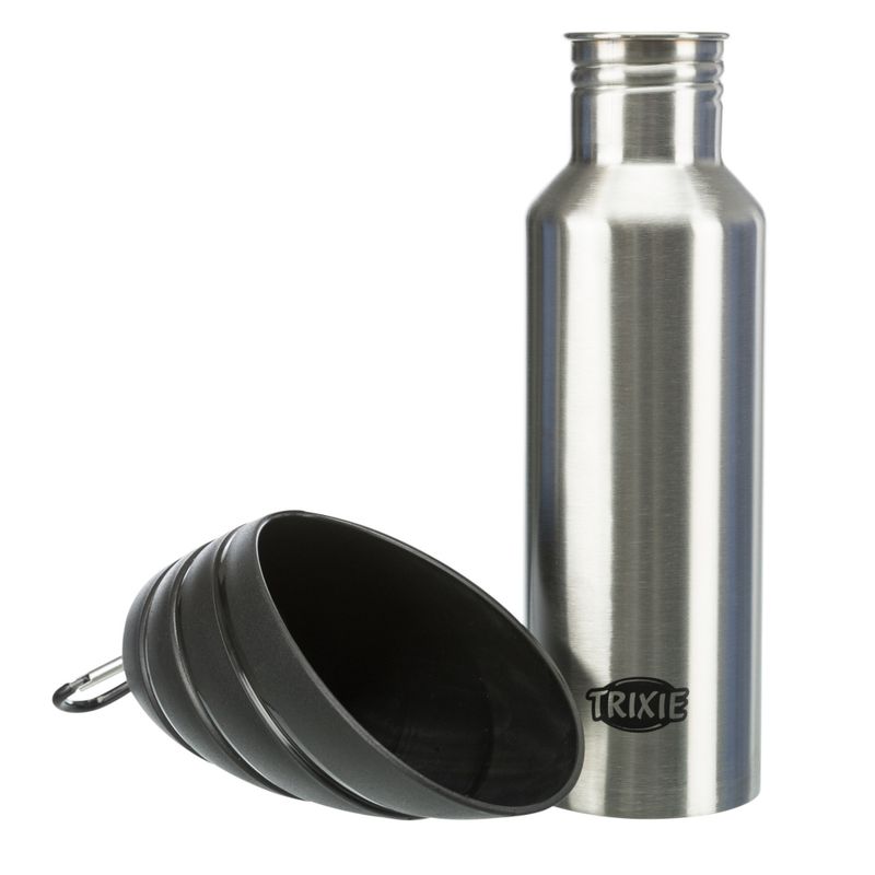 Trixie Friends on Tour Edelstahl-Flasche mit Trinknapf | bitiba %