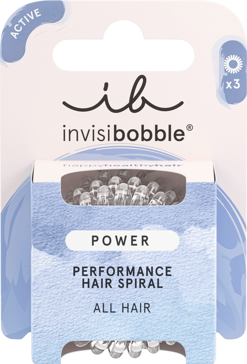 Haargummi Power Crystal Clear, 3 St