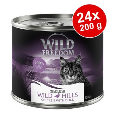 Wild Freedom Adult Sterilised 24 x 200 g - getreidefreie Rezeptur