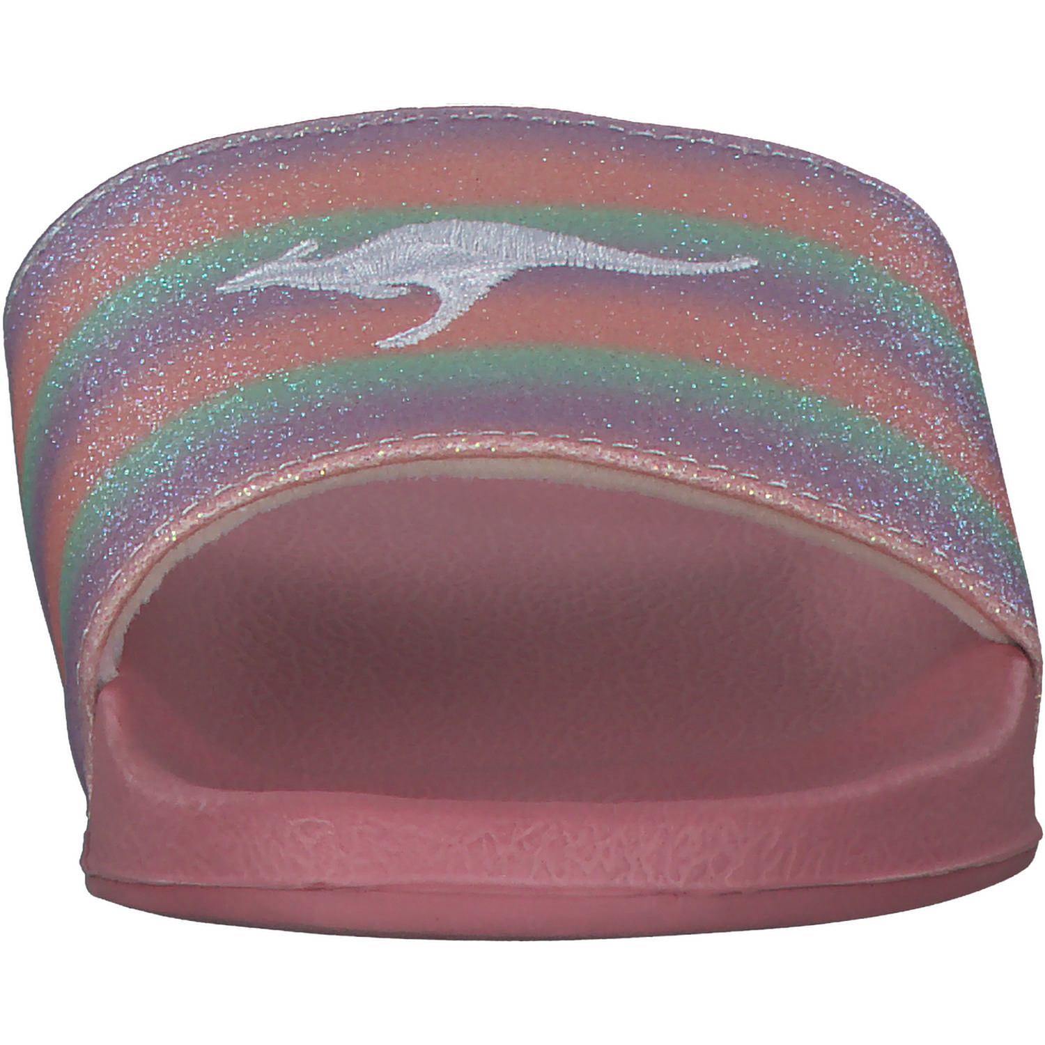 KangaROOS K-Slide Shine 18574, Badeschuhe, Kinder, daisy pink/rainbow