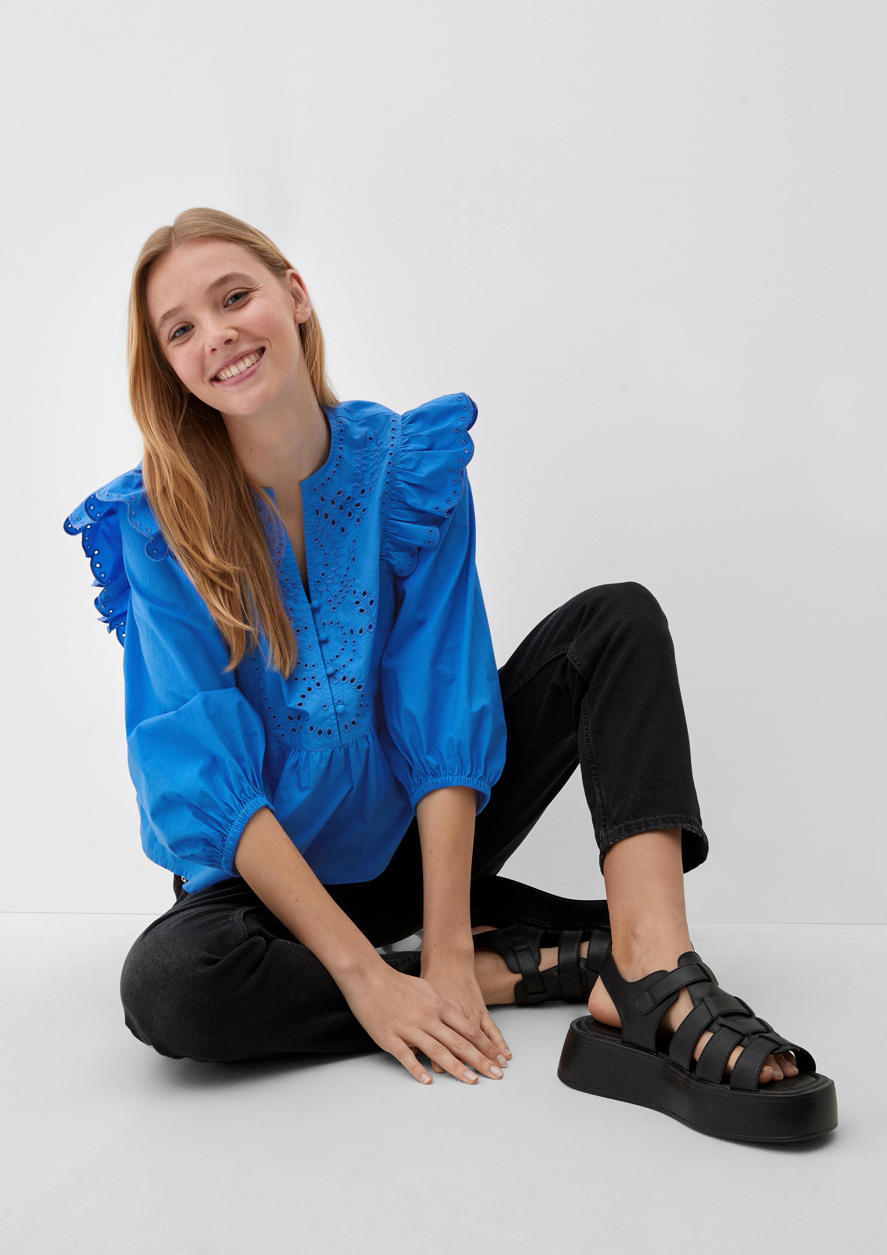 Tunika-Bluse mit Lochstickerei  2124030-5547