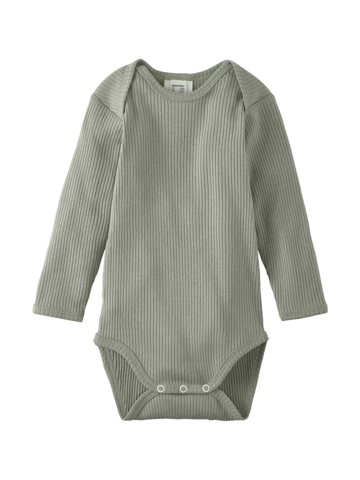 Hessnatur Langarmbody Slim in seegras günstig kaufen